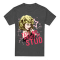 Charcoal - Front - Grease Unisex Adult Tell Me About It Stud T-Shirt