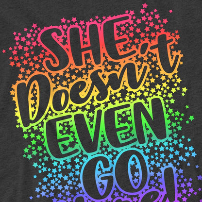 Charcoal - Pack Shot - Mean Girls Unisex Adult Doesn´t Go Here T-Shirt