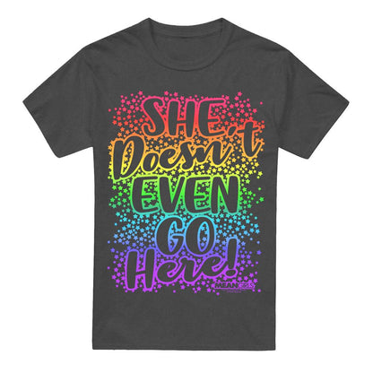 Charcoal - Front - Mean Girls Unisex Adult Doesn´t Go Here T-Shirt