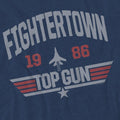 Navy - Side - Top Gun Unisex Adult Fightertown T-Shirt
