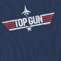 Navy - Side - Top Gun Unisex Adult Logo T-Shirt