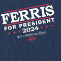 Navy - Pack Shot - Ferris Bueller´s Day Off Unisex Adult Ferris For President T-Shirt