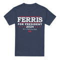 Navy - Front - Ferris Bueller´s Day Off Unisex Adult Ferris For President T-Shirt