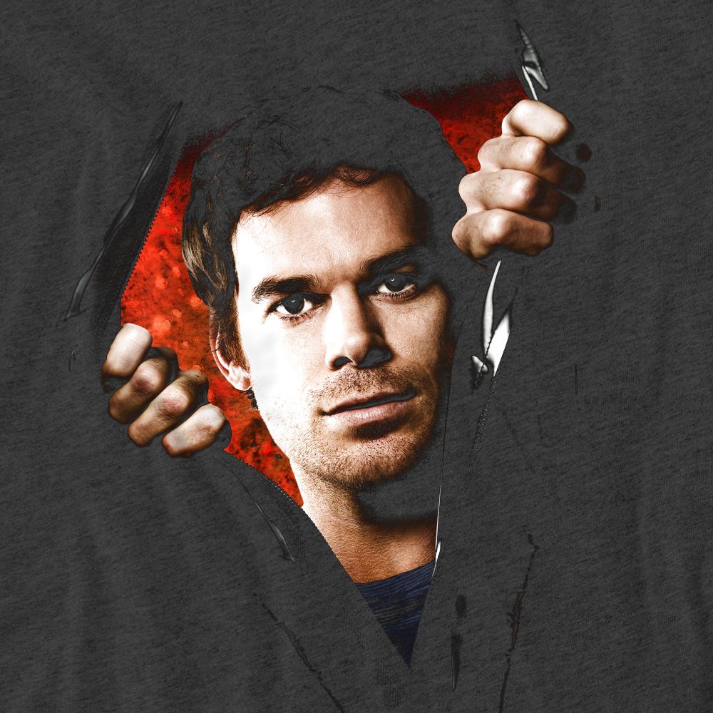 Charcoal - Pack Shot - Dexter Unisex Adult Body Bad T-Shirt