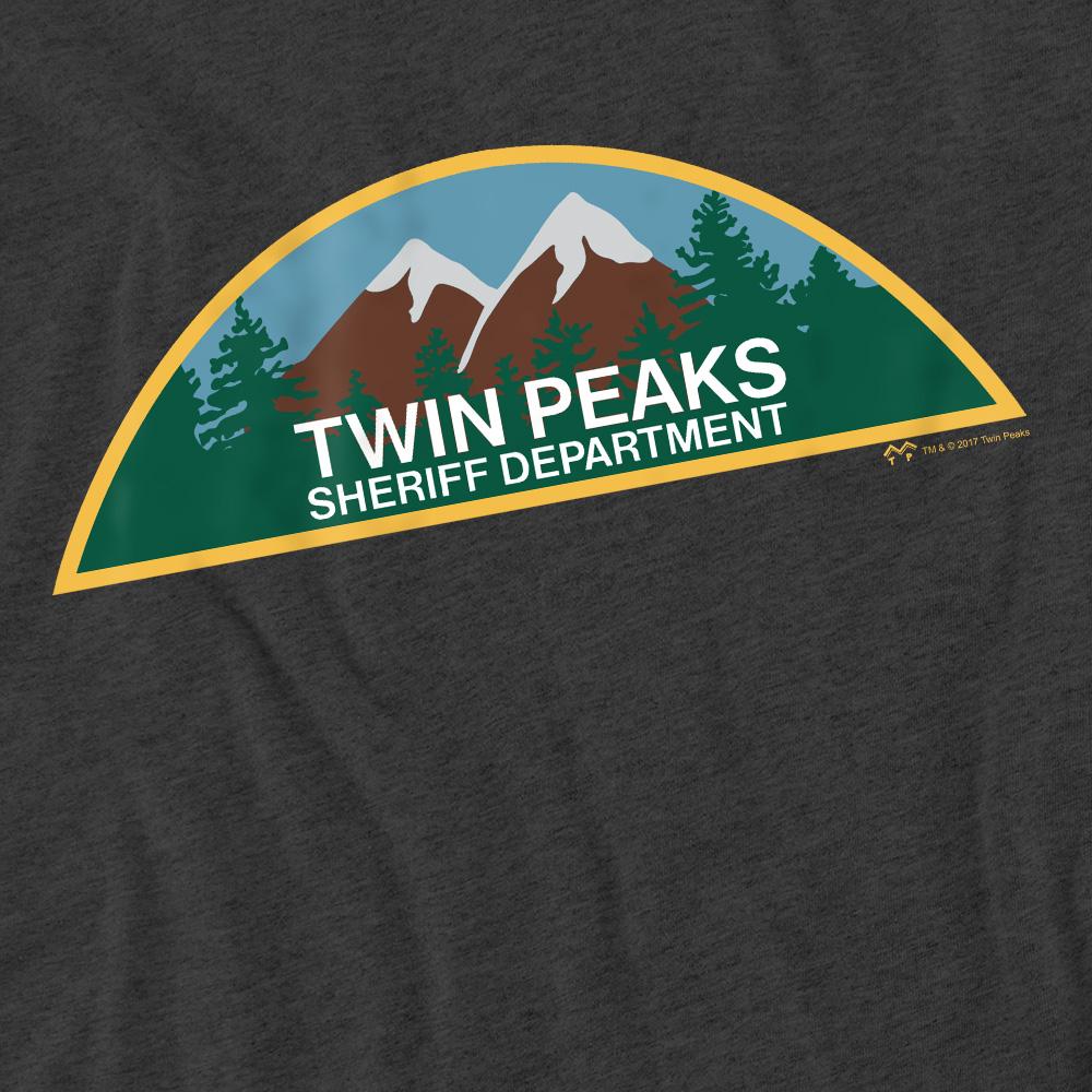 Charcoal - Pack Shot - Twin Peaks Unisex Adult Sheriff Department T-Shirt