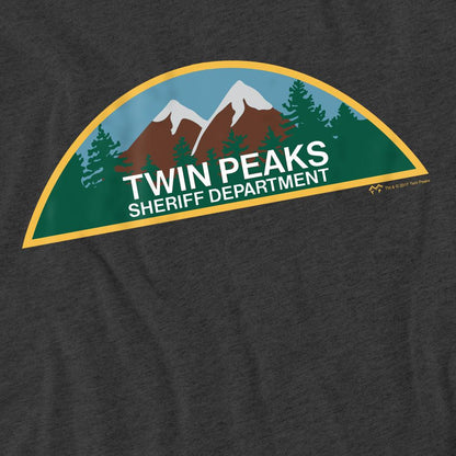 Charcoal - Pack Shot - Twin Peaks Unisex Adult Sheriff Department T-Shirt