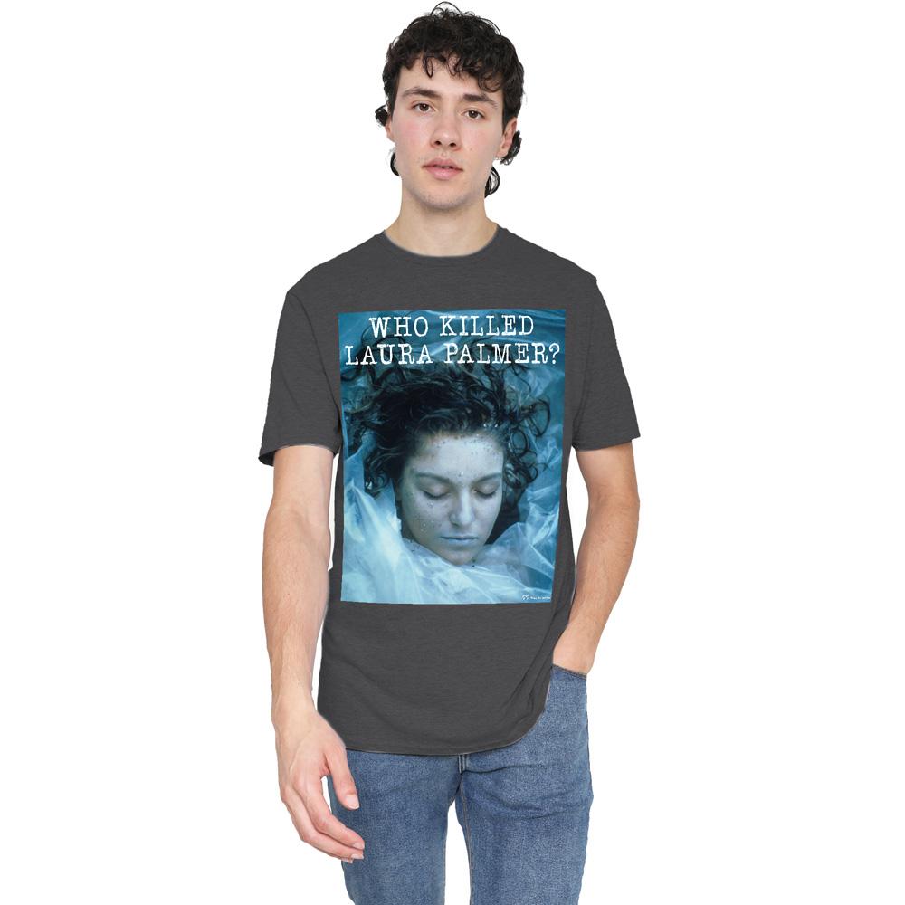 Charcoal - Lifestyle - Twin Peaks Unisex Adult Who Killed Laura T-Shirt