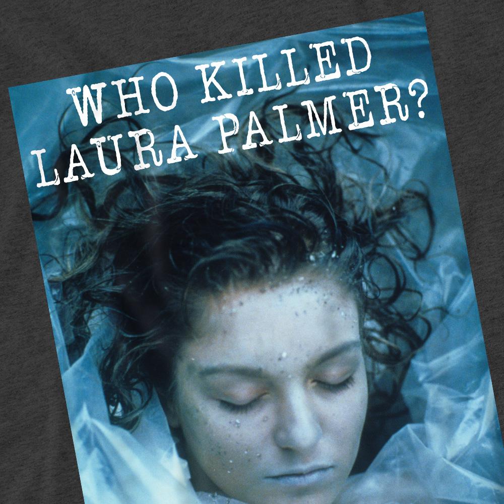 Charcoal - Pack Shot - Twin Peaks Unisex Adult Who Killed Laura T-Shirt