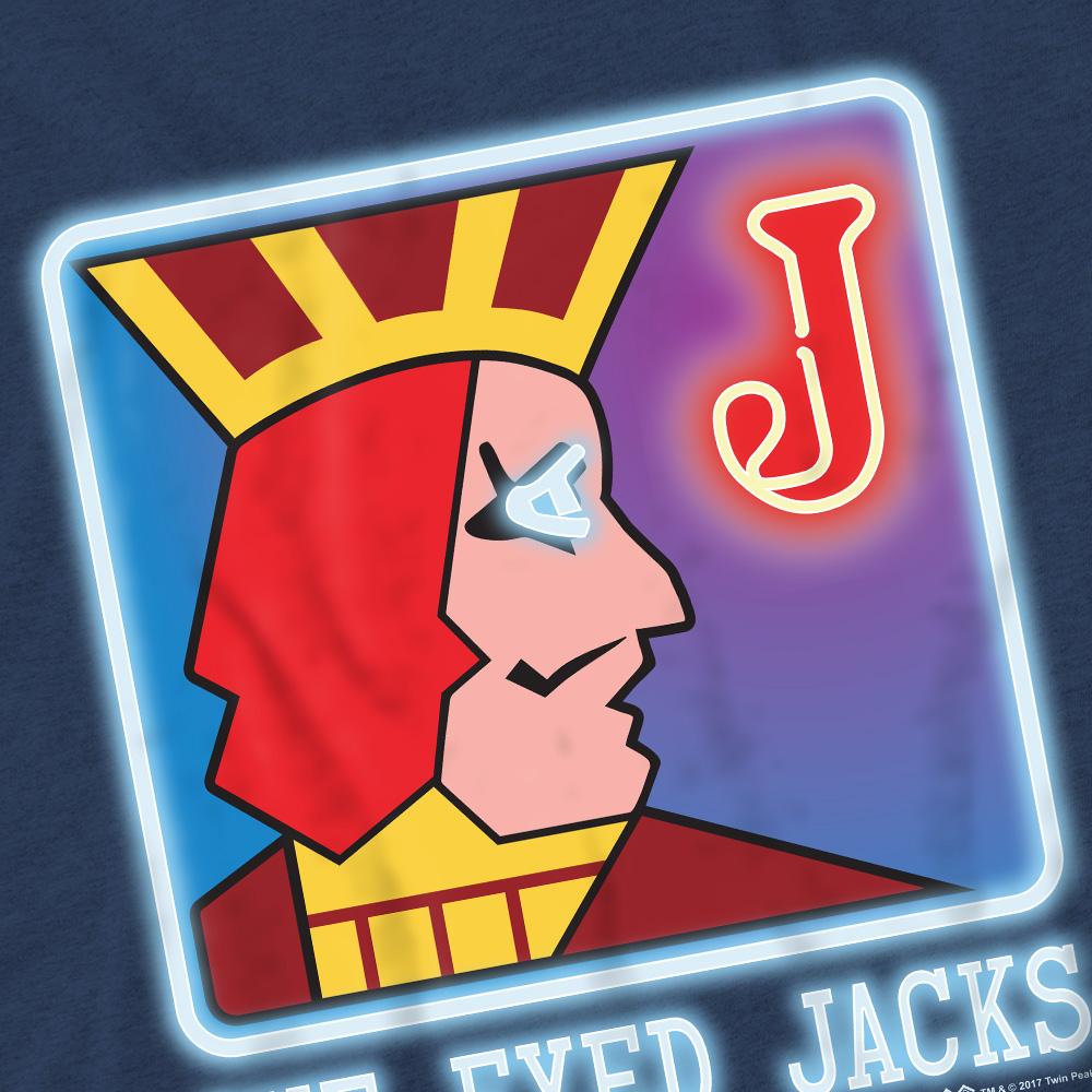 Navy - Pack Shot - Twin Peaks Unisex Adult One Eyed Jacks T-Shirt