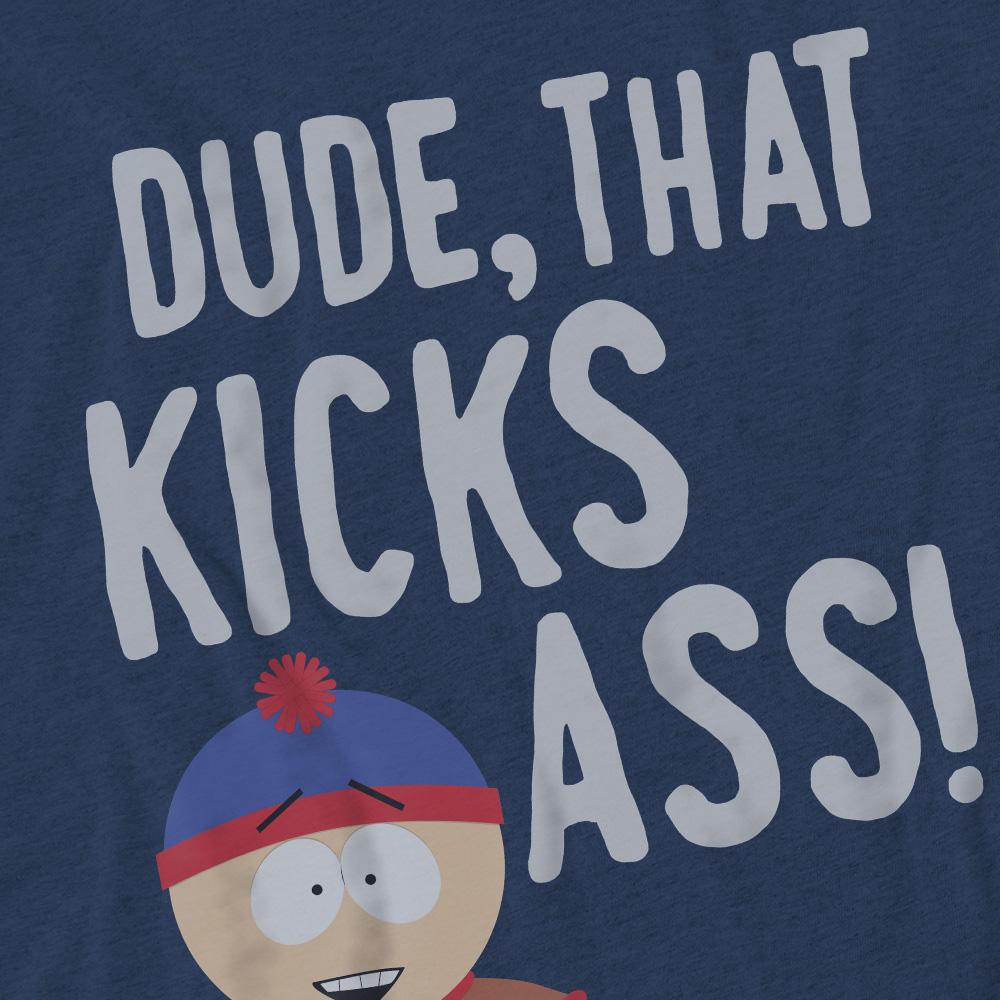 Navy - Pack Shot - South Park Unisex Adult Stan Kicks Ass T-Shirt