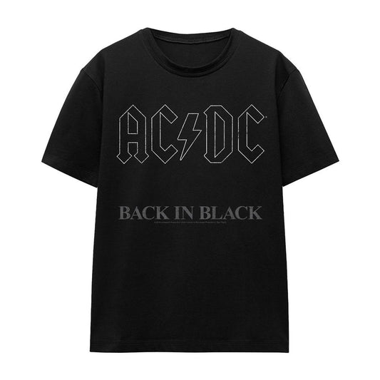 Black - Front - AC-DC Unisex Adult Back In Black T-Shirt