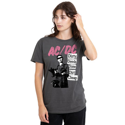 Charcoal - Side - AC-DC Unisex Adult Dirty Deeds T-Shirt