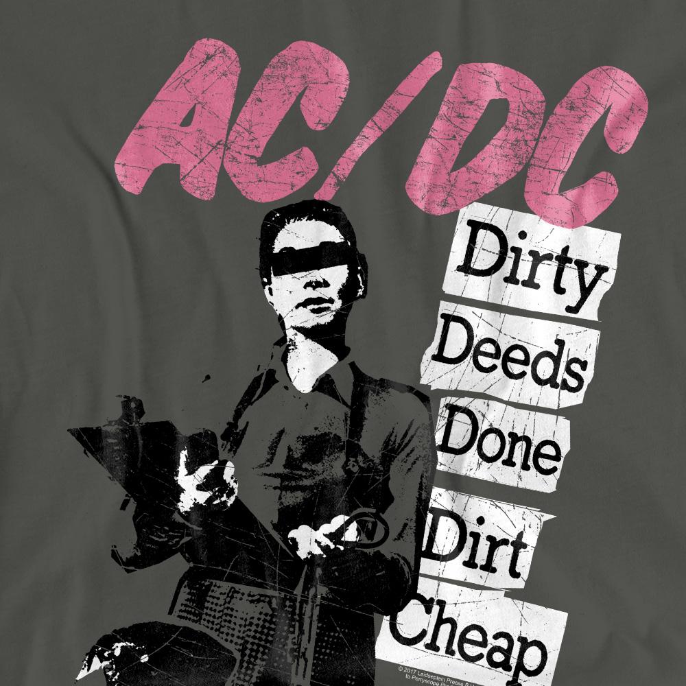Charcoal - Pack Shot - AC-DC Unisex Adult Dirty Deeds T-Shirt
