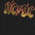 Black - Pack Shot - AC-DC Unisex Adult Fire Logo T-Shirt