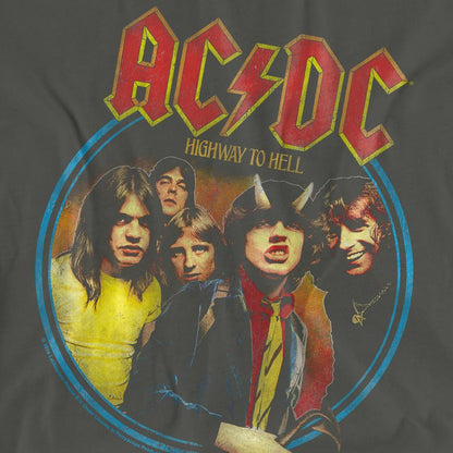 Charcoal - Pack Shot - AC-DC Unisex Adult Highway To Hell T-Shirt