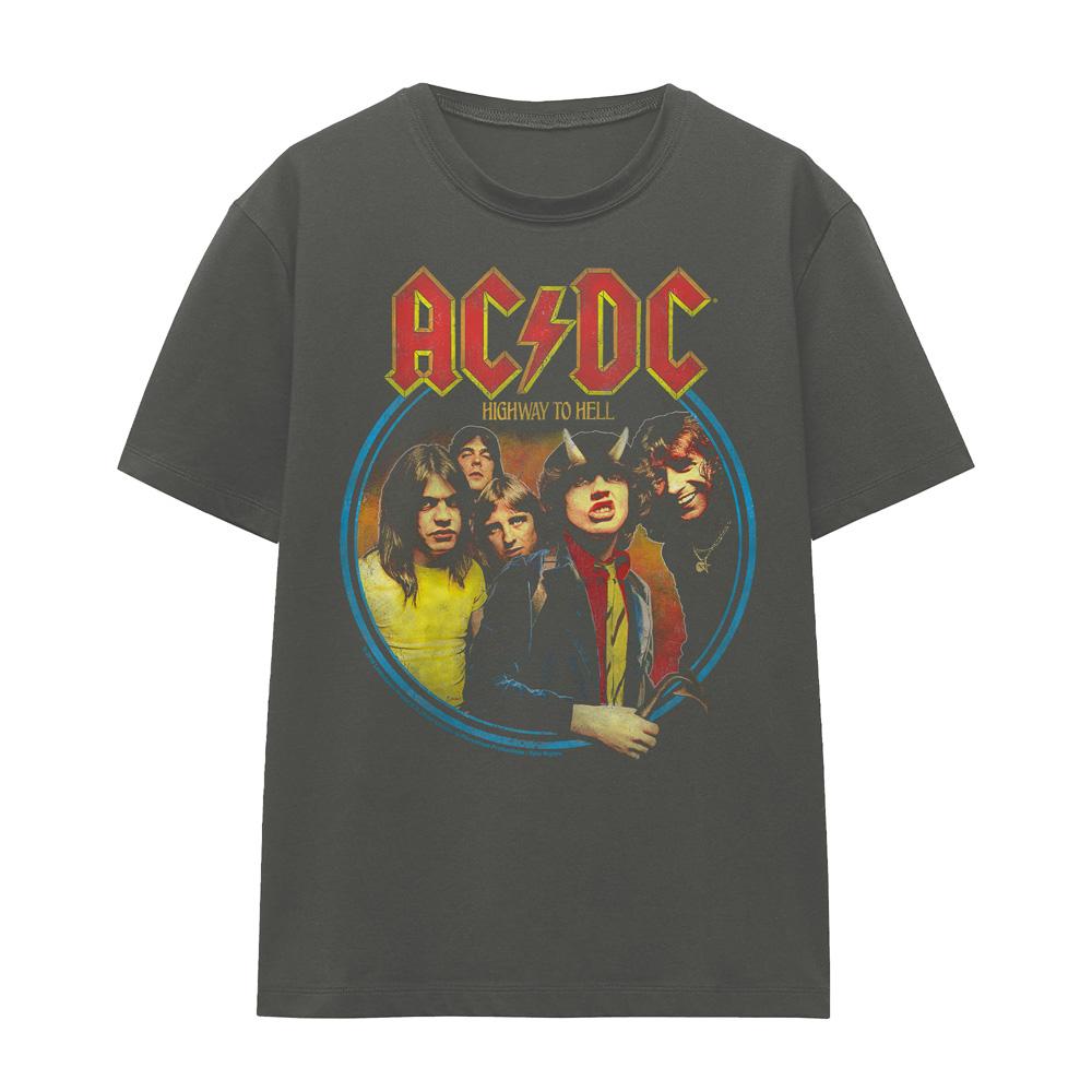 Charcoal - Front - AC-DC Unisex Adult Highway To Hell T-Shirt