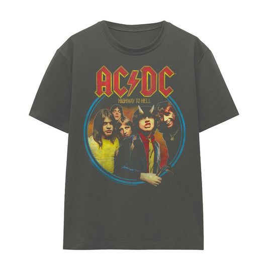 Charcoal - Front - AC-DC Unisex Adult Highway To Hell T-Shirt