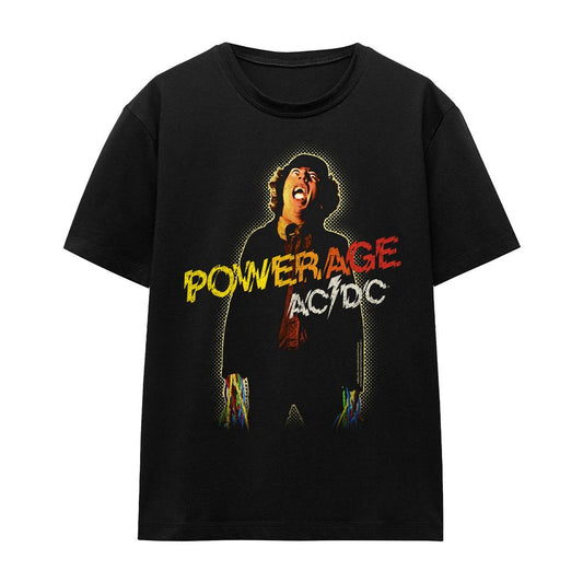 Black - Front - AC-DC Unisex Adult Powerage T-Shirt