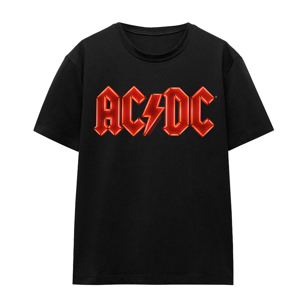 Black - Front - AC-DC Unisex Adult PWR-UP Logo T-Shirt