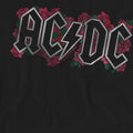 Black - Pack Shot - AC-DC Unisex Adult Roses Logo T-Shirt