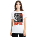 White - Side - AC-DC Unisex Adult Stamp Poster T-Shirt