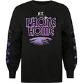 Black-Purple - Front - E.T Mens Phone Home Neon Long-Sleeved T-Shirt