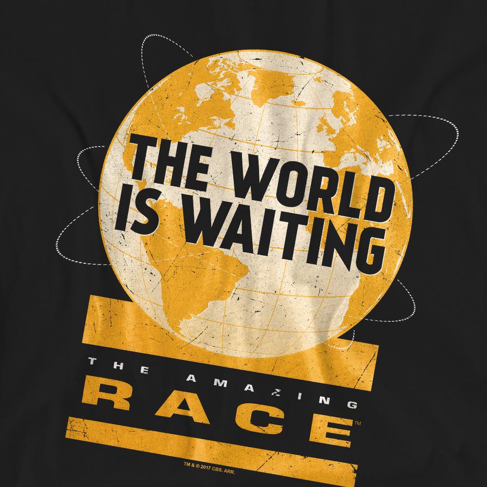 Black - Side - The Amazing Race Unisex Adult Waiting World T-Shirt