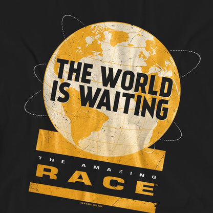 Black - Side - The Amazing Race Unisex Adult Waiting World T-Shirt