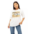 Vintage White - Side - Disney Womens-Ladies Lakeside Mickey & Minnie Mouse Oversized T-Shirt