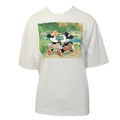 Vintage White - Front - Disney Womens-Ladies Lakeside Mickey & Minnie Mouse Oversized T-Shirt