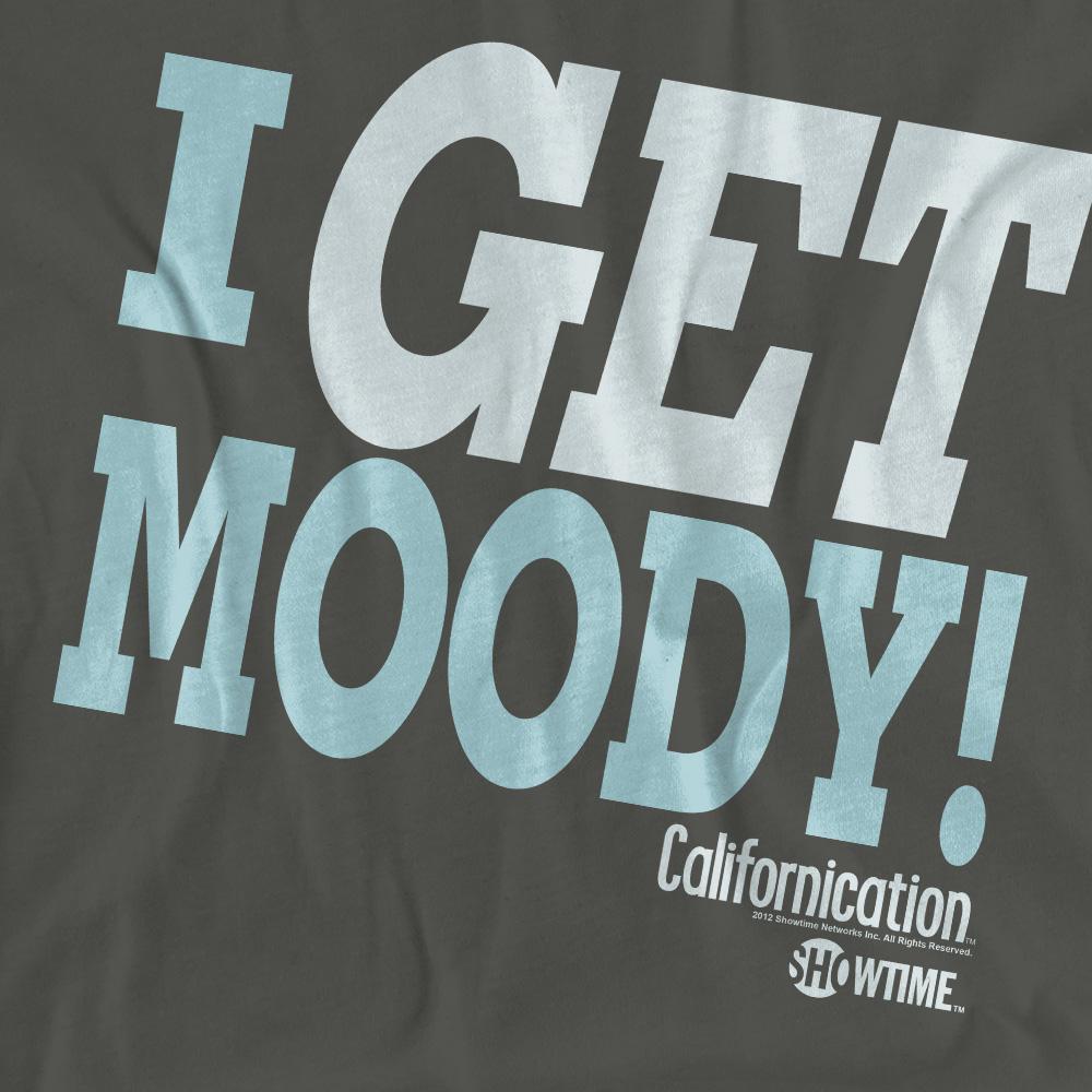 Charcoal - Pack Shot - Californication Unisex Adult I Get Moody T-Shirt