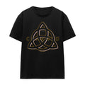 Black - Front - Charmed Unisex Adult Triple Linked Logo T-Shirt