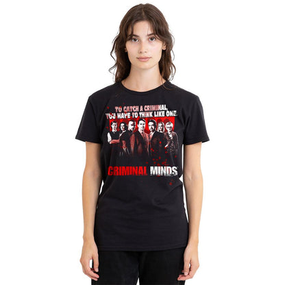 Black - Side - Criminal Minds Unisex Adult Think Like One T-Shirt