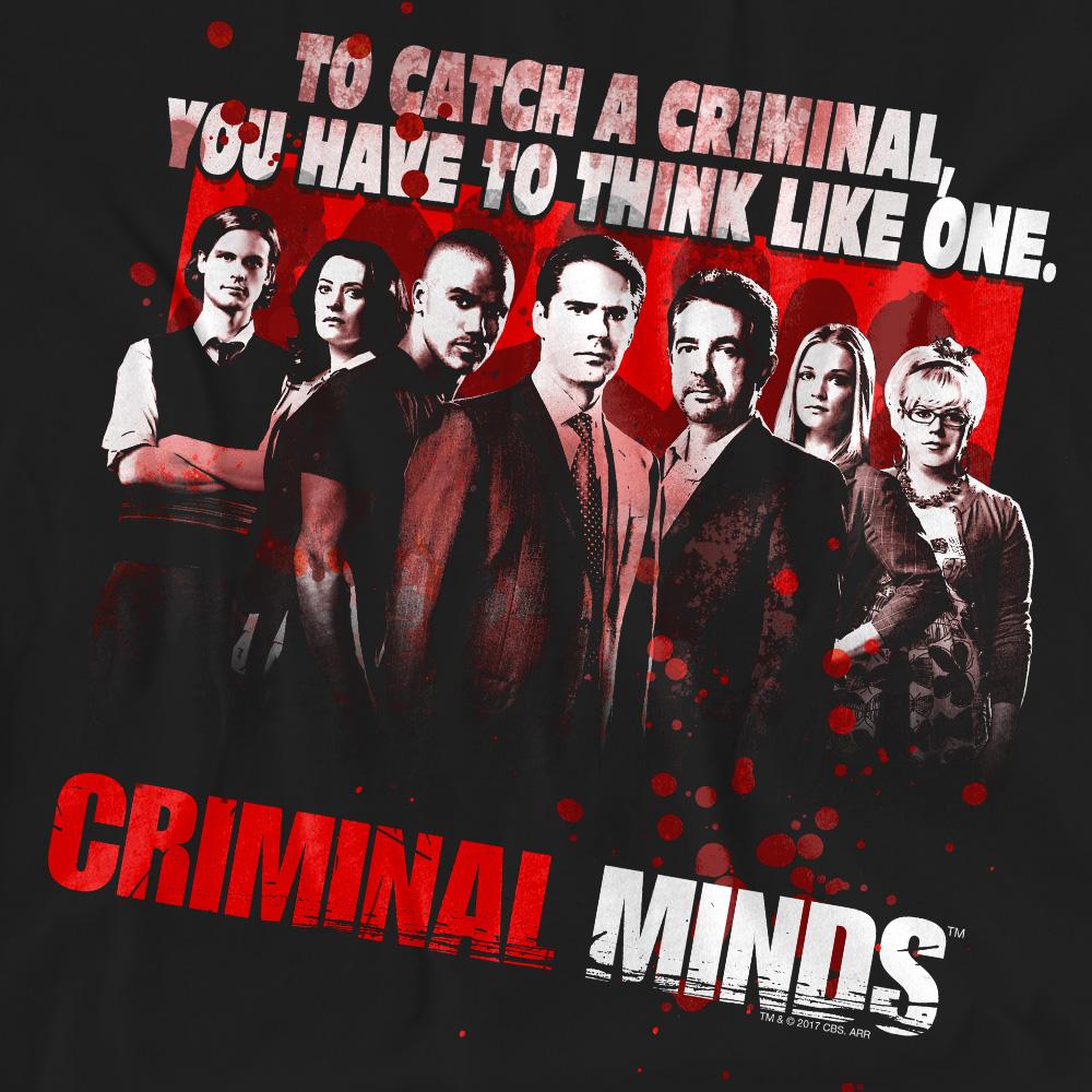 Black - Pack Shot - Criminal Minds Unisex Adult Think Like One T-Shirt