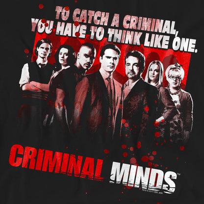 Black - Pack Shot - Criminal Minds Unisex Adult Think Like One T-Shirt