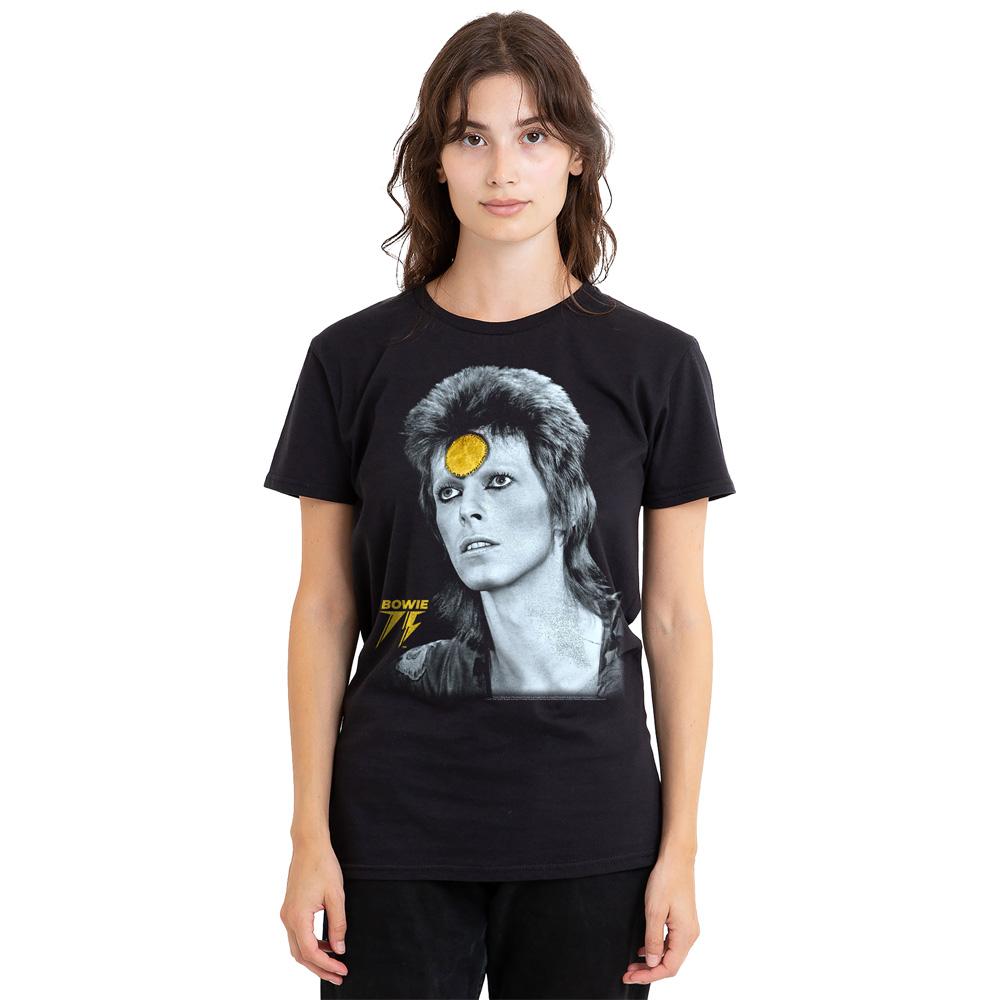 Black - Side - David Bowie Unisex Adult Golden Bowie T-Shirt