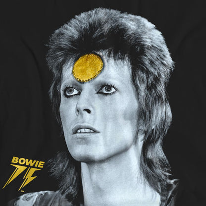Black - Pack Shot - David Bowie Unisex Adult Golden Bowie T-Shirt