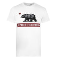 White - Front - Republic of California Mens Flag T-Shirt