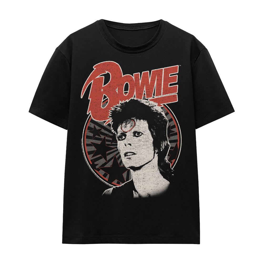 Black - Front - David Bowie Unisex Adult Space Oddity T-Shirt