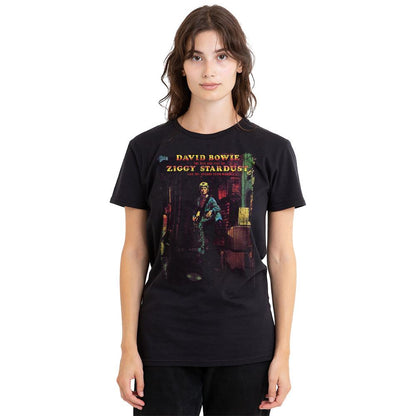 Black - Side - David Bowie Unisex Adult Ziggy Stardust Album T-Shirt