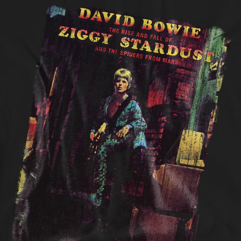 Black - Pack Shot - David Bowie Unisex Adult Ziggy Stardust Album T-Shirt