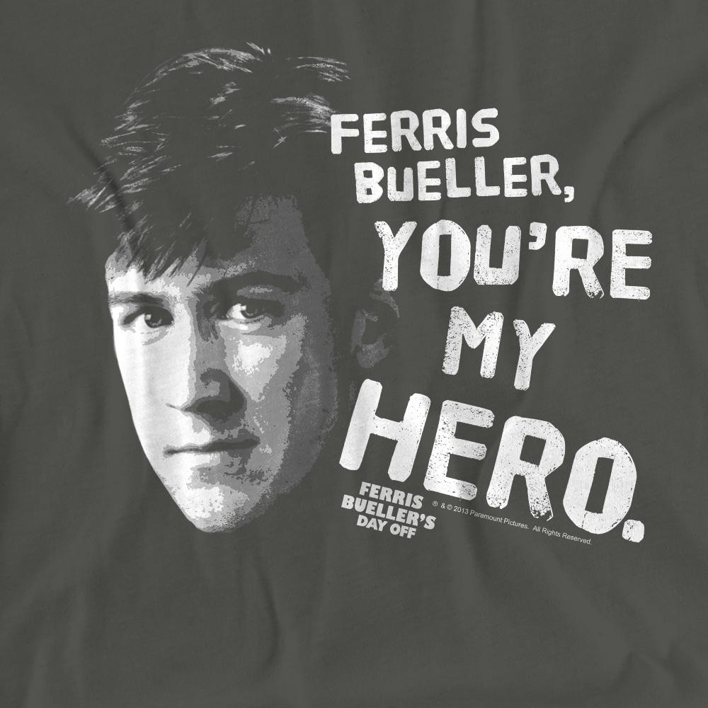 Charcoal - Pack Shot - Ferris Bueller´s Day Off Unisex Adult My Hero T-Shirt
