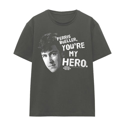 Charcoal - Front - Ferris Bueller´s Day Off Unisex Adult My Hero T-Shirt