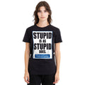 Black - Side - Forrest Gump Unisex Adult Stupid Is T-Shirt