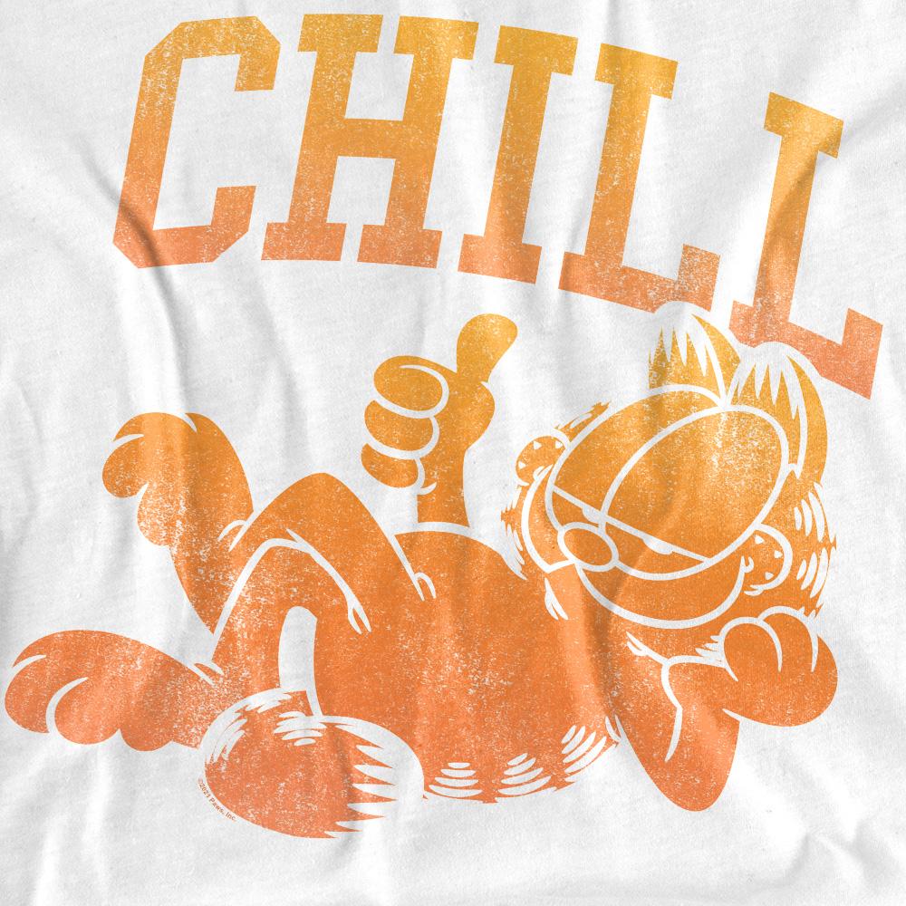 White - Pack Shot - Garfield Unisex Adult Chill Neon T-Shirt