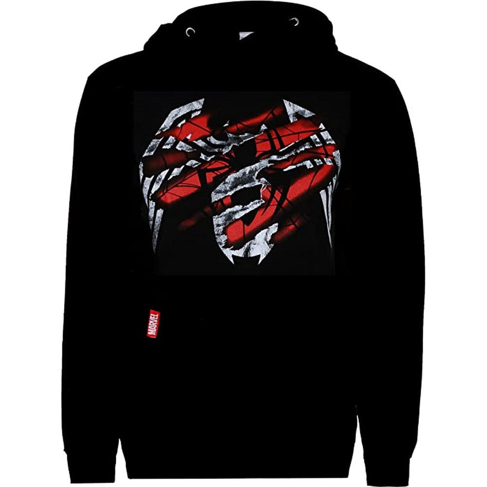 Black-Red-White - Front - Venom Mens Tear Hoodie