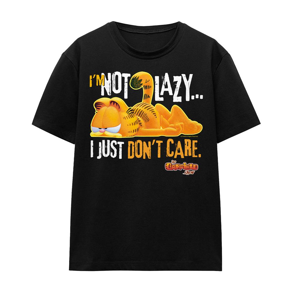 Black - Front - Garfield Unisex Adult Not Lazy T-Shirt