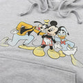 Grey - Side - Disney Womens-Ladies Mickeys Crew Cropped Hoodie