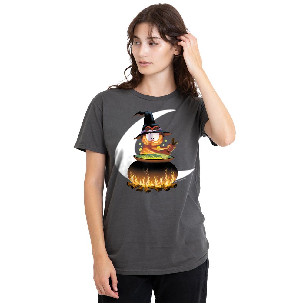 Charcoal - Side - Garfield Unisex Adult Stir The Pot T-Shirt