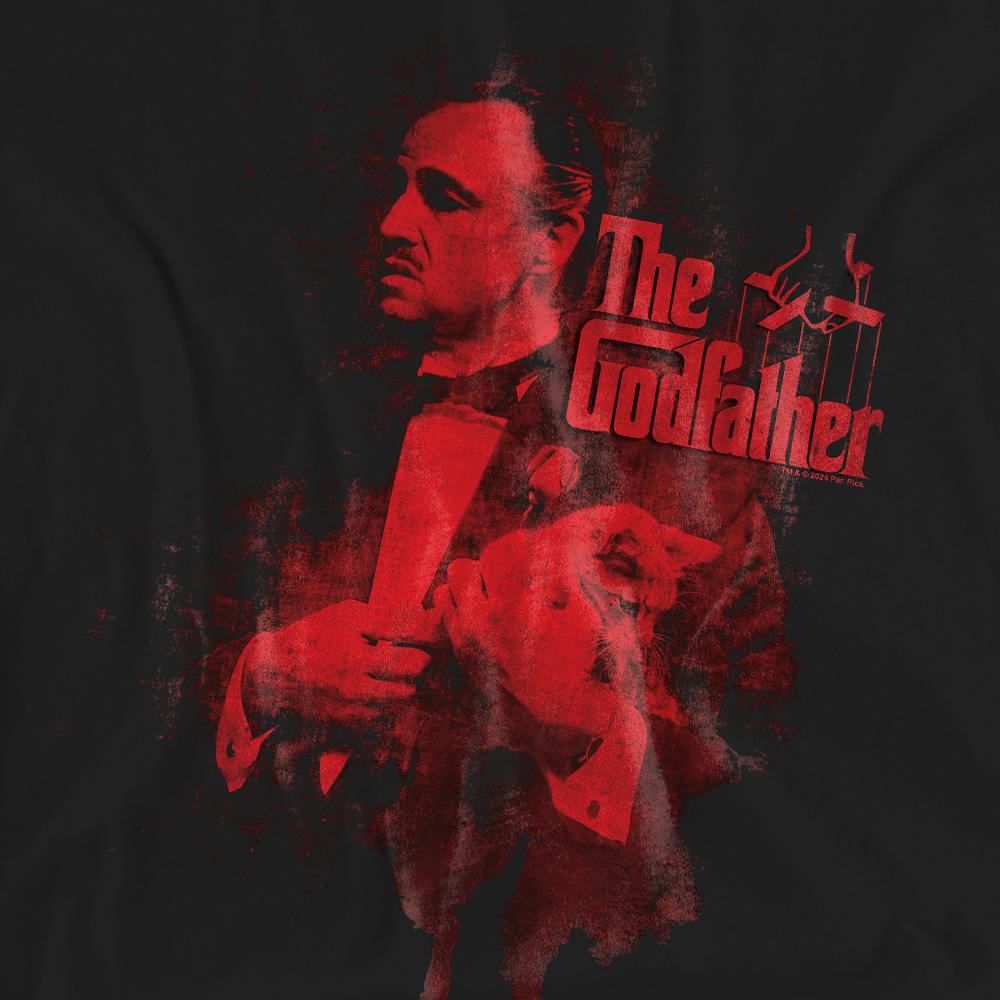Black - Pack Shot - The Godfather Unisex Adult Don Vito Corleone Drip T-Shirt